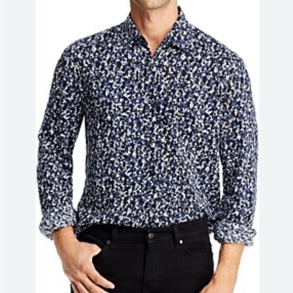 HUGO BOSS RED TAG Ermo Men's CASUAL SLIM FIT SHIRT Medium NEW NWOT 884 - Picture 1 of 4